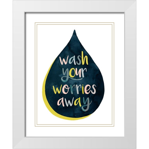 Fresh Lav I White Modern Wood Framed Art Print with Double Matting by Popp, Grace