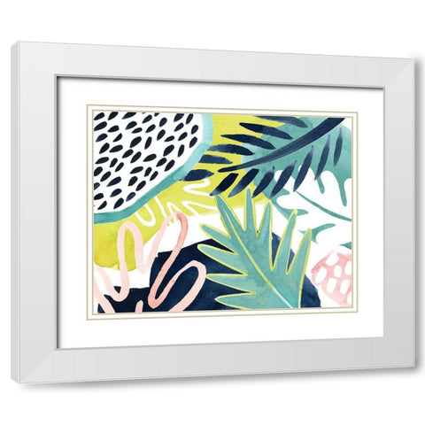 Tropical Salve I White Modern Wood Framed Art Print with Double Matting by Popp, Grace