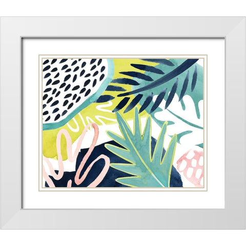 Tropical Salve I White Modern Wood Framed Art Print with Double Matting by Popp, Grace