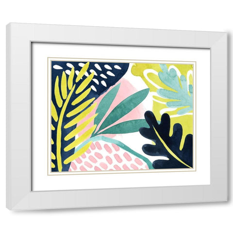 Tropical Salve III White Modern Wood Framed Art Print with Double Matting by Popp, Grace