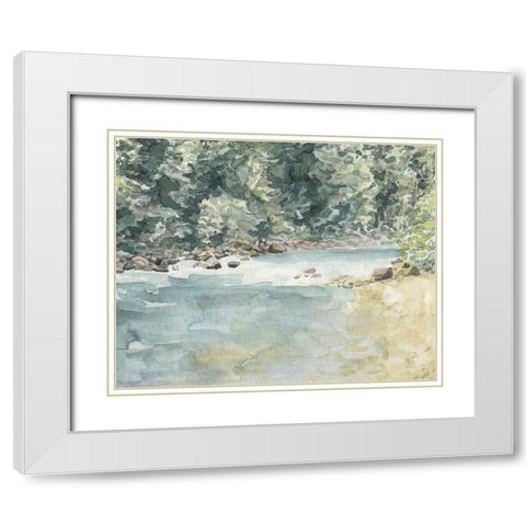 Virginia Woods II White Modern Wood Framed Art Print with Double Matting by Chabot, Natasha