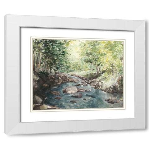 Virginia Woods IV White Modern Wood Framed Art Print with Double Matting by Chabot, Natasha