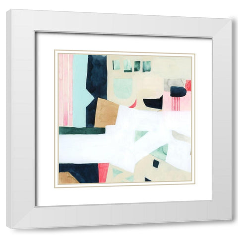 Dimensions I White Modern Wood Framed Art Print with Double Matting by Popp, Grace