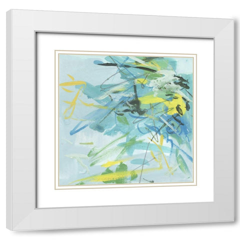 Summer Symphony II White Modern Wood Framed Art Print with Double Matting by Wang, Melissa