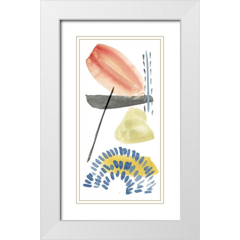 Above and Below I White Modern Wood Framed Art Print with Double Matting by Wang, Melissa