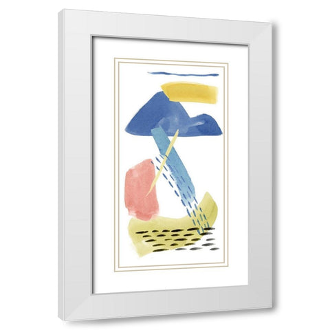 Above and Below II White Modern Wood Framed Art Print with Double Matting by Wang, Melissa