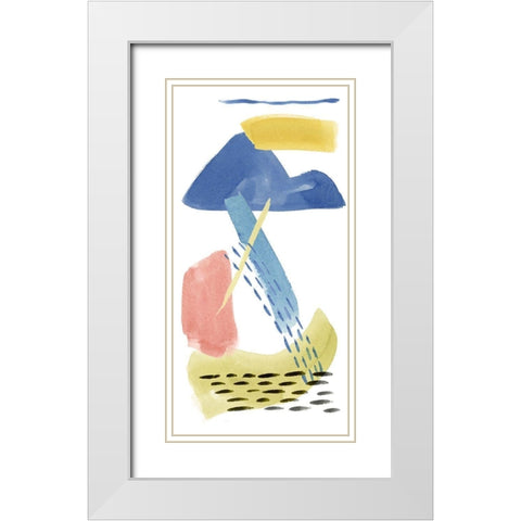 Above and Below II White Modern Wood Framed Art Print with Double Matting by Wang, Melissa