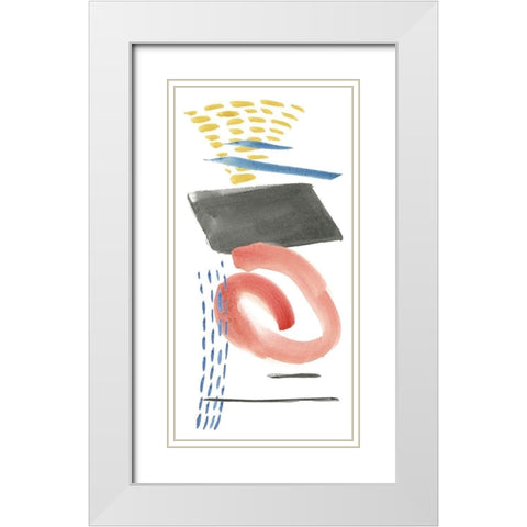 Above and Below III White Modern Wood Framed Art Print with Double Matting by Wang, Melissa