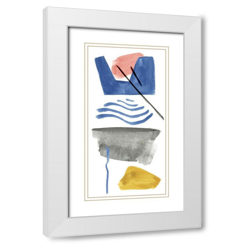 Above and Below IV White Modern Wood Framed Art Print with Double Matting by Wang, Melissa