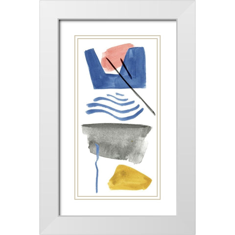 Above and Below IV White Modern Wood Framed Art Print with Double Matting by Wang, Melissa