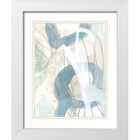 Water Orbit I White Modern Wood Framed Art Print with Double Matting by Vess, June Erica