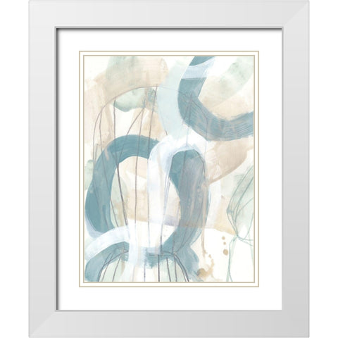 Water Orbit II White Modern Wood Framed Art Print with Double Matting by Vess, June Erica