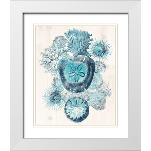 Coastal Melange I White Modern Wood Framed Art Print with Double Matting by Vess, June Erica