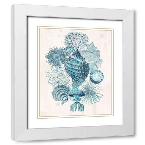Coastal Melange II White Modern Wood Framed Art Print with Double Matting by Vess, June Erica