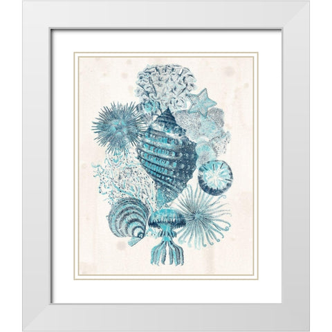 Coastal Melange II White Modern Wood Framed Art Print with Double Matting by Vess, June Erica