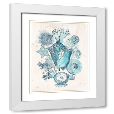 Coastal Melange III White Modern Wood Framed Art Print with Double Matting by Vess, June Erica