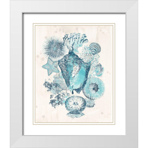 Coastal Melange III White Modern Wood Framed Art Print with Double Matting by Vess, June Erica