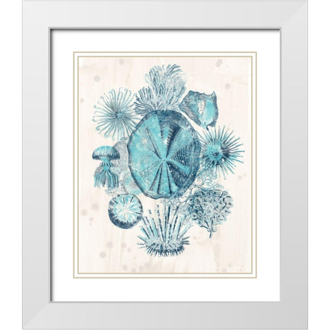 Coastal Melange IV White Modern Wood Framed Art Print with Double Matting by Vess, June Erica