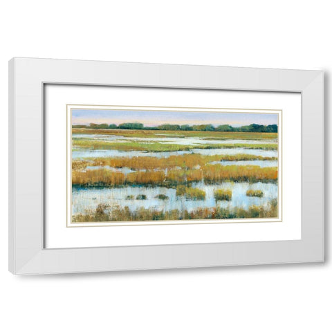 Serene Marshland I White Modern Wood Framed Art Print with Double Matting by OToole, Tim