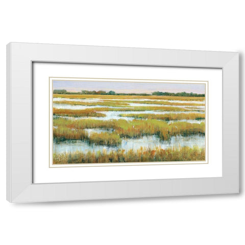 Serene Marshland II White Modern Wood Framed Art Print with Double Matting by OToole, Tim