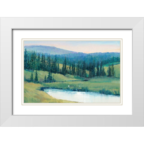 Mountain Retreat II White Modern Wood Framed Art Print with Double Matting by OToole, Tim