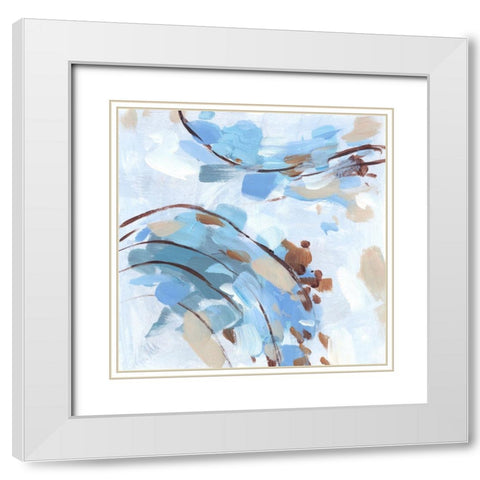 Restless Wave II White Modern Wood Framed Art Print with Double Matting by Wang, Melissa