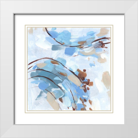 Restless Wave II White Modern Wood Framed Art Print with Double Matting by Wang, Melissa