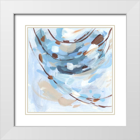 Restless Wave III White Modern Wood Framed Art Print with Double Matting by Wang, Melissa