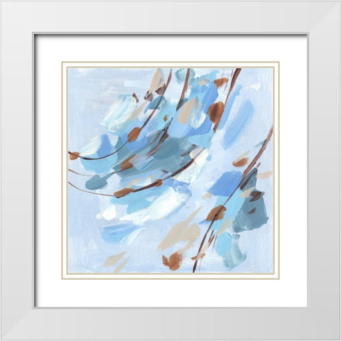 Restless Wave IV White Modern Wood Framed Art Print with Double Matting by Wang, Melissa