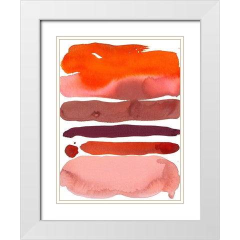 Tuscan Sunset II White Modern Wood Framed Art Print with Double Matting by Delamater, Rob