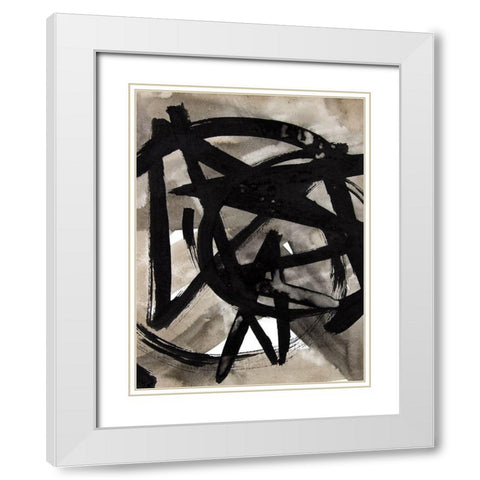 La Machina II White Modern Wood Framed Art Print with Double Matting by Delamater, Rob