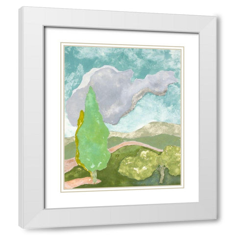 Tuscan Plein Air III White Modern Wood Framed Art Print with Double Matting by Delamater, Rob