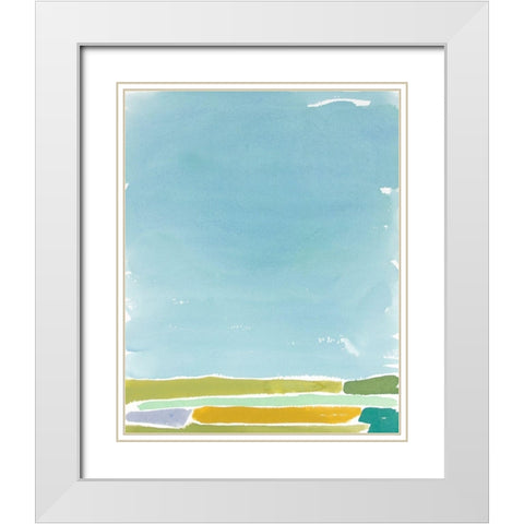 Abstract Italian Landscape III White Modern Wood Framed Art Print with Double Matting by Delamater, Rob