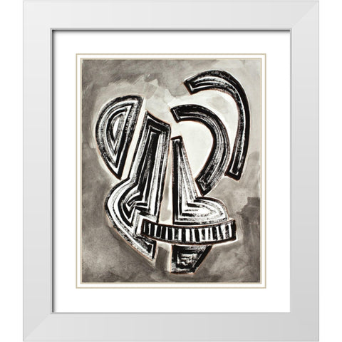 Etruscan Vessel I White Modern Wood Framed Art Print with Double Matting by Delamater, Rob