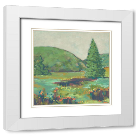 Rural Ramble II White Modern Wood Framed Art Print with Double Matting by Zarris, Chariklia