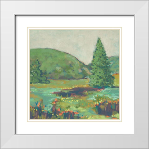 Rural Ramble II White Modern Wood Framed Art Print with Double Matting by Zarris, Chariklia