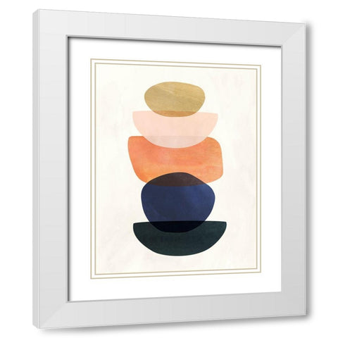 Mod Pods II White Modern Wood Framed Art Print with Double Matting by Borges, Victoria