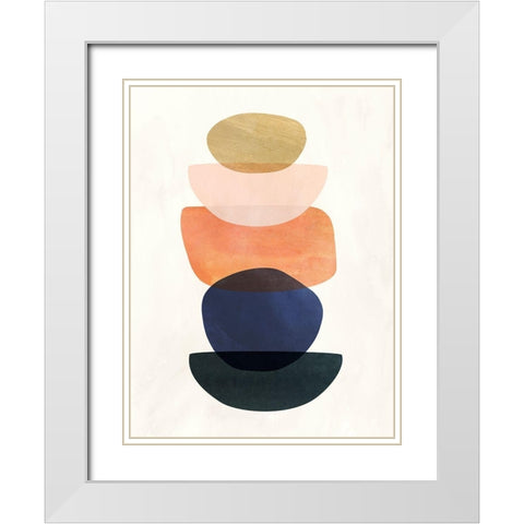 Mod Pods II White Modern Wood Framed Art Print with Double Matting by Borges, Victoria