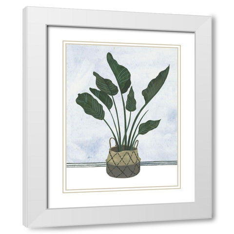 Mes Plants III White Modern Wood Framed Art Print with Double Matting by Wang, Melissa