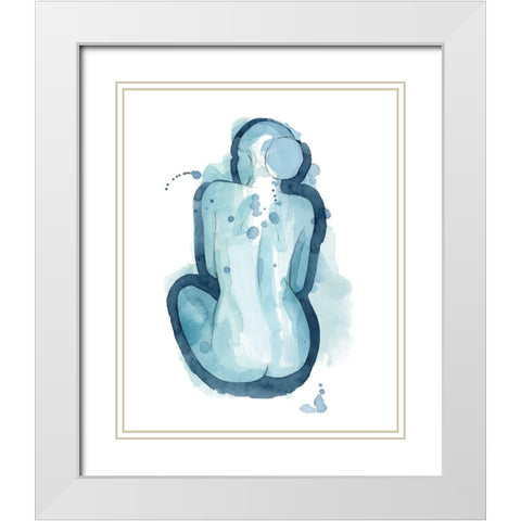 Serena I White Modern Wood Framed Art Print with Double Matting by Popp, Grace