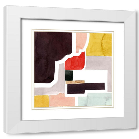 Color Blocking I White Modern Wood Framed Art Print with Double Matting by Popp, Grace