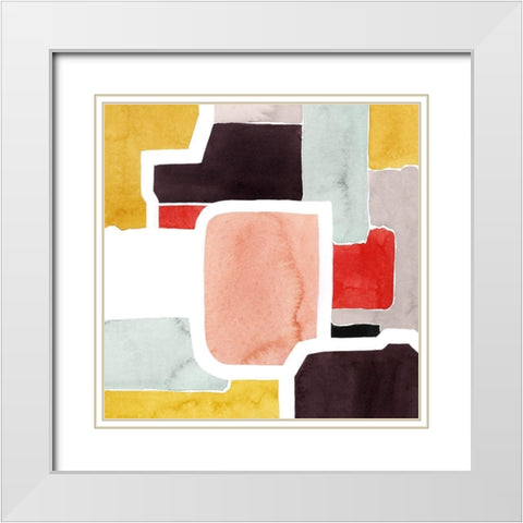 Color Blocking II White Modern Wood Framed Art Print with Double Matting by Popp, Grace