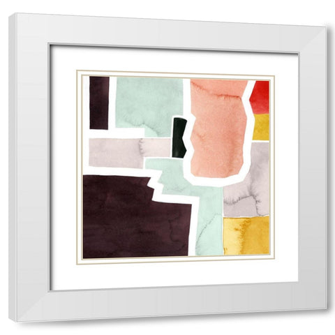Color Blocking III White Modern Wood Framed Art Print with Double Matting by Popp, Grace