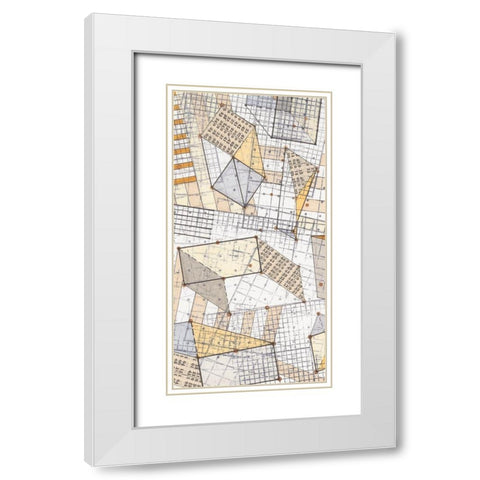 Funky Grid III White Modern Wood Framed Art Print with Double Matting by Galapon, Nikki
