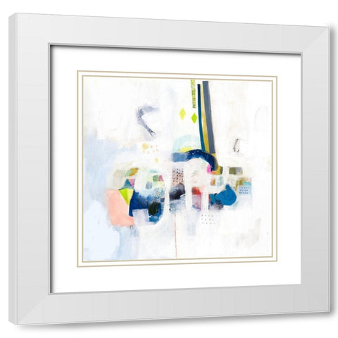 Boardwalk Taffy II White Modern Wood Framed Art Print with Double Matting by Borges, Victoria