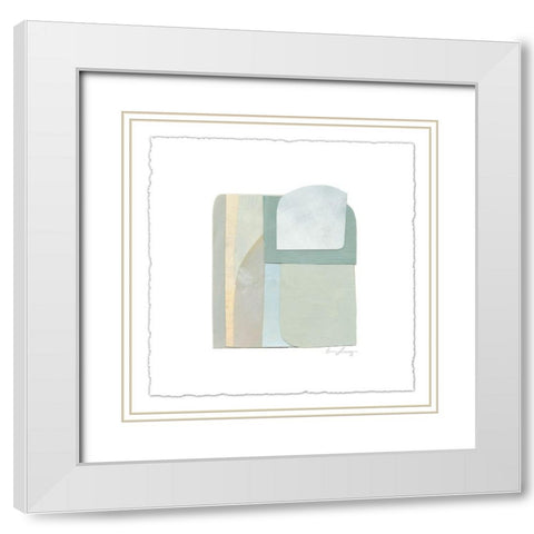 Color Structure I White Modern Wood Framed Art Print with Double Matting by Scarvey, Emma