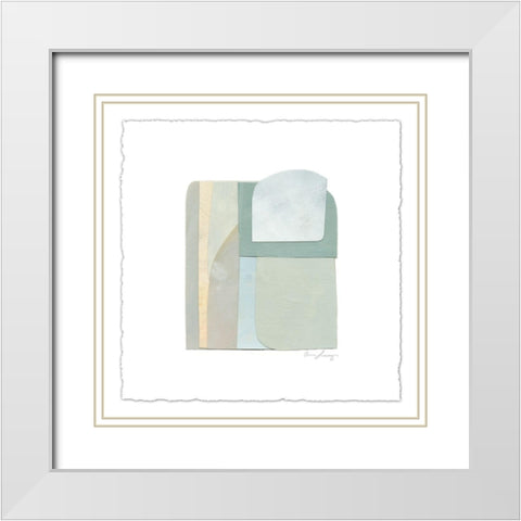 Color Structure I White Modern Wood Framed Art Print with Double Matting by Scarvey, Emma