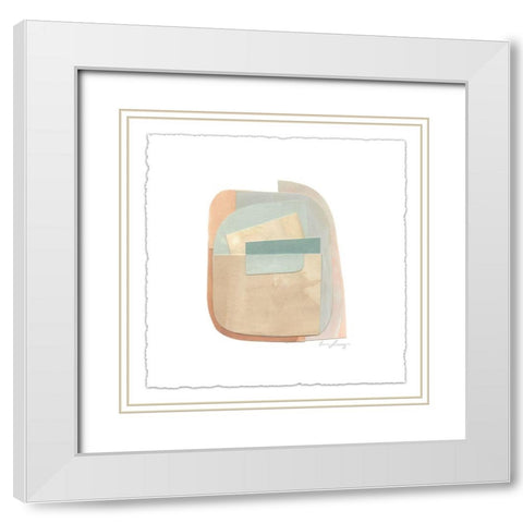 Color Structure II White Modern Wood Framed Art Print with Double Matting by Scarvey, Emma