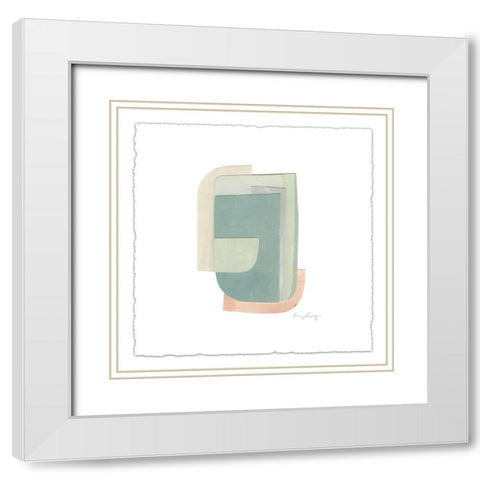 Color Structure III White Modern Wood Framed Art Print with Double Matting by Scarvey, Emma