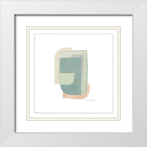 Color Structure III White Modern Wood Framed Art Print with Double Matting by Scarvey, Emma